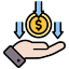 Saving money icon