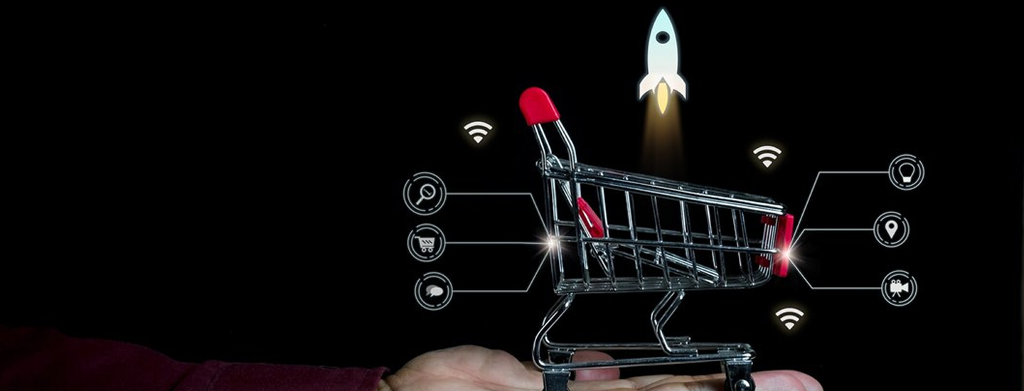Abstract background of digital commerce